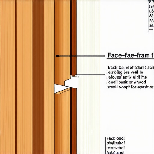 Close-up technical view of a cabinet scribe joint against a wall showing expansion considerations.